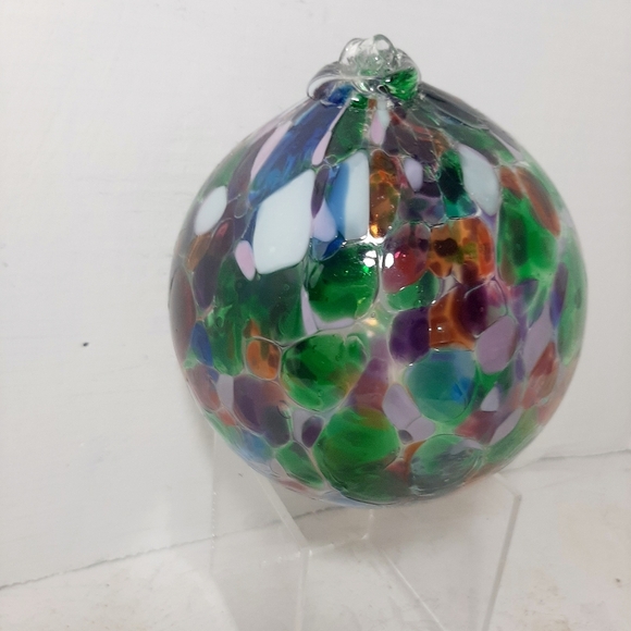 Colorful Glass Art Suncatcher Sphere 5 inches - Picture 5 of 5